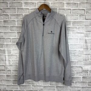 FootJoy Mens Quarter Zip Pullover Gray Blackstone Golf Performance Sweater Large